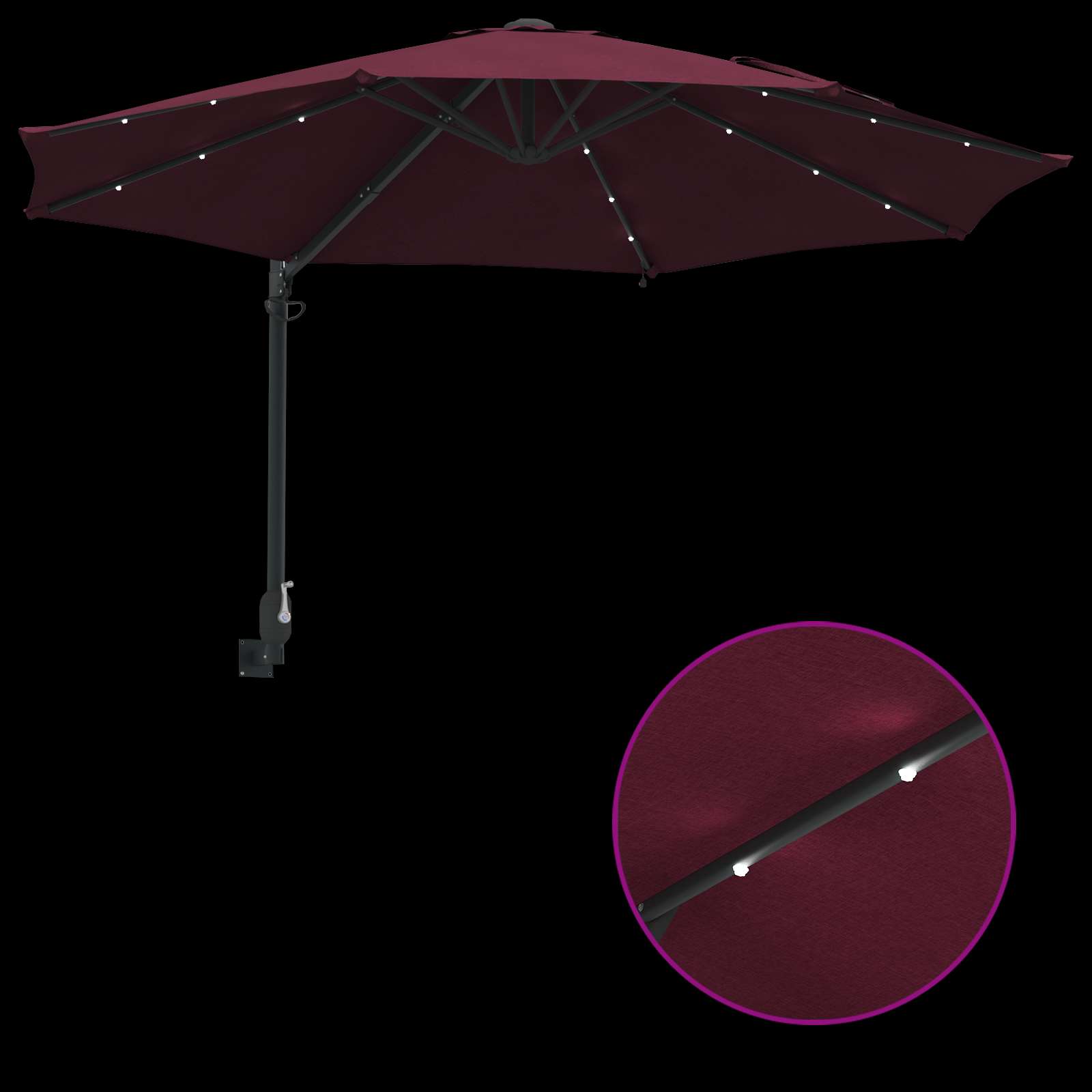 Garten-Sonnenschirm Sand 248 x 248 x 148 cm Polyester und Stahl