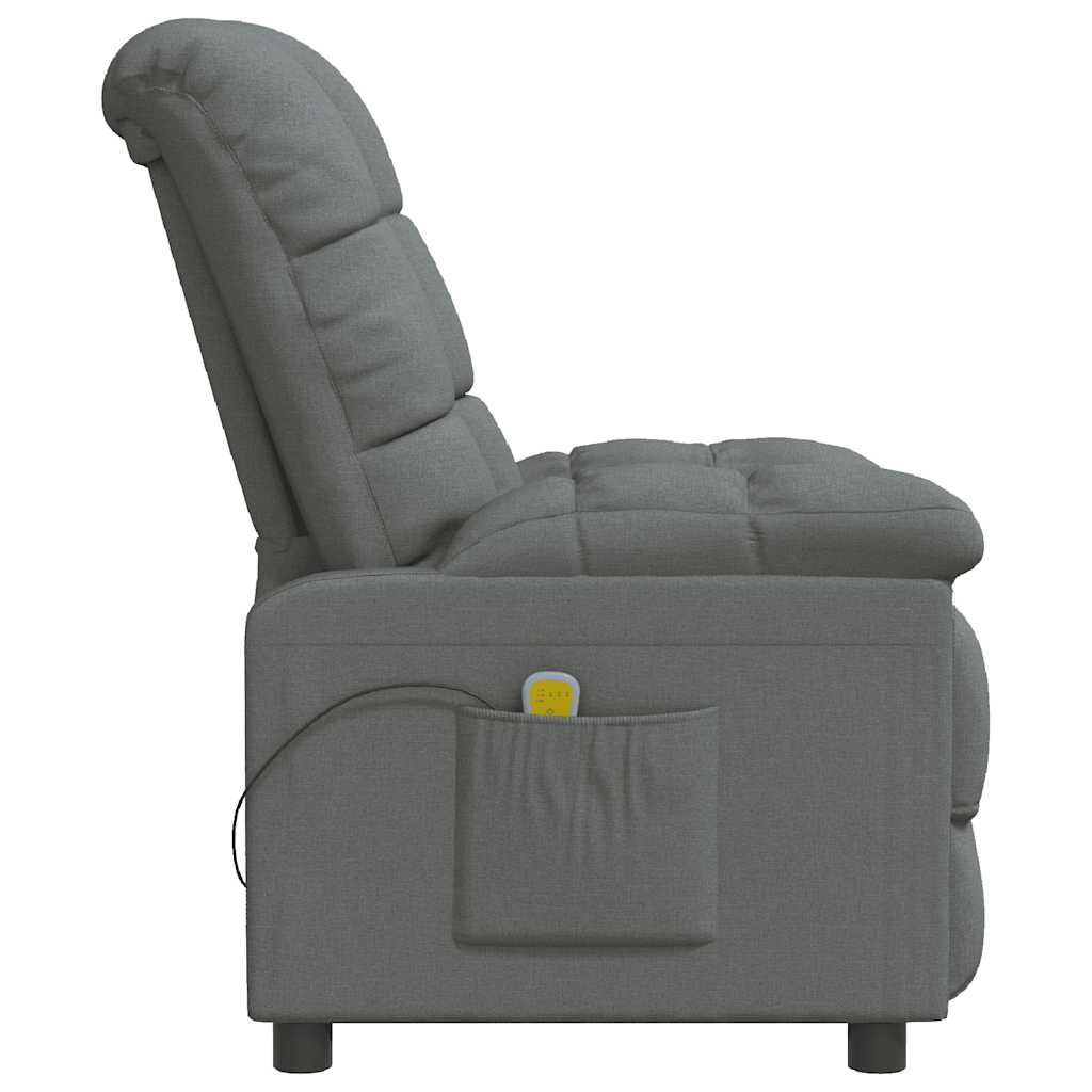 Massagesessel Hellgrau Stoff