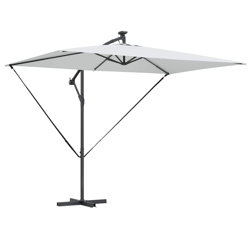 Sonnenschirm Sand 294 x 200 x 270 cm Polyester und Aluminium