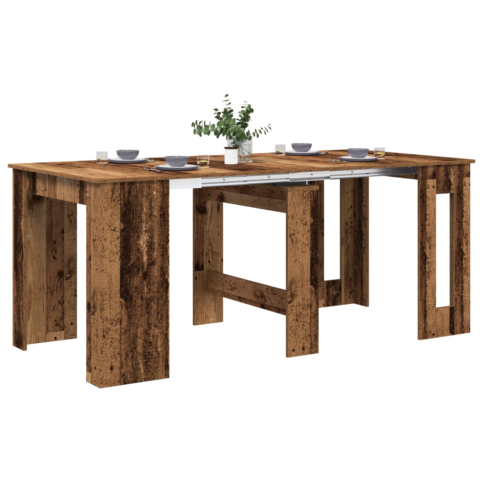 Esstisch 180 x 85 x 75 cm Holzwerkstoff Schwarze Eiche