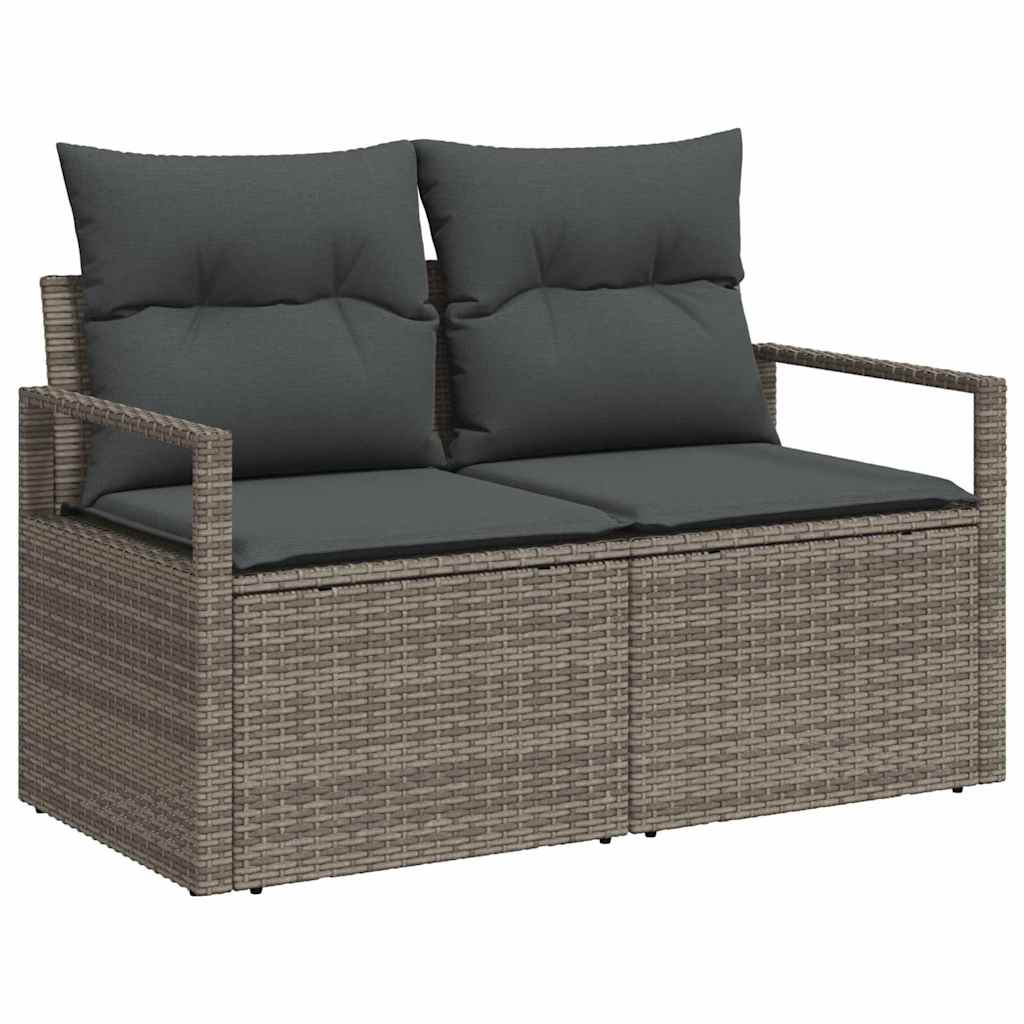Garten Essgruppe mit Kissen 6 pcs Schwarz und Creme