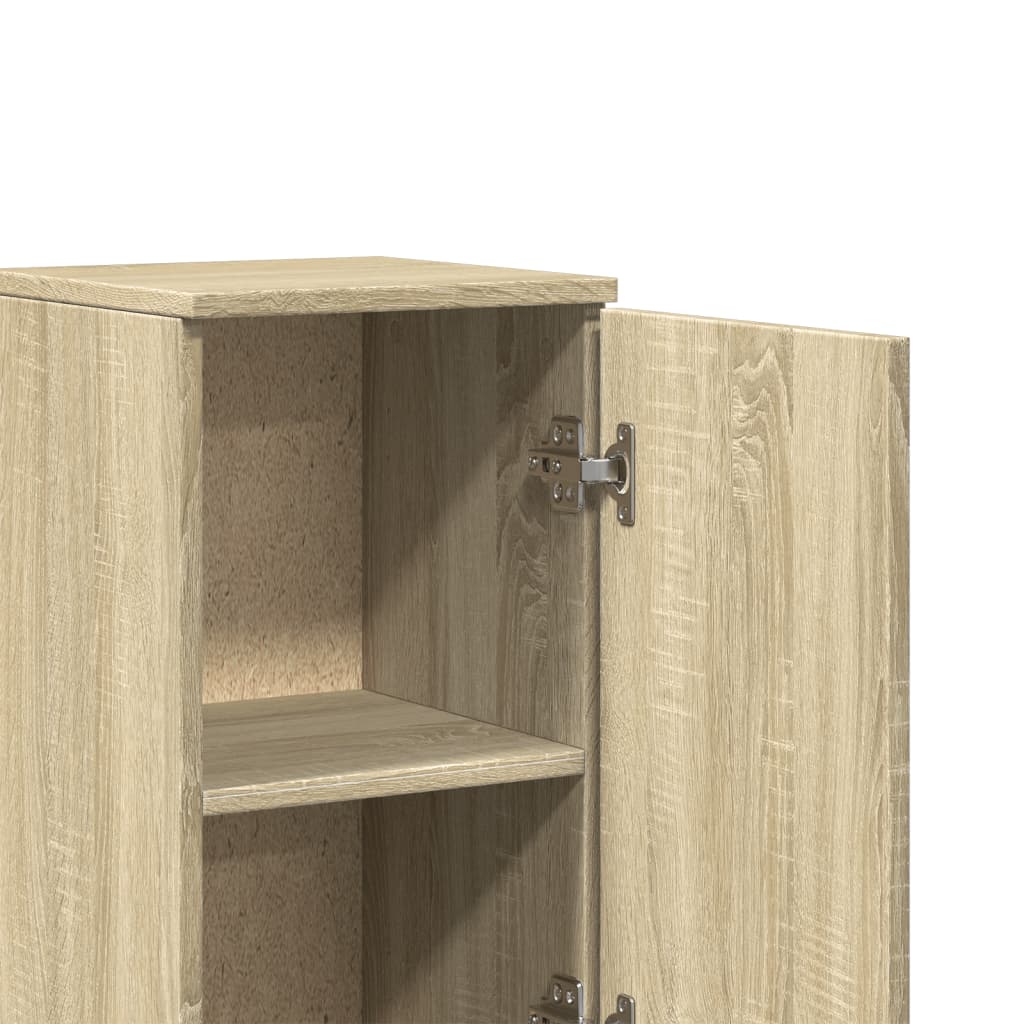 Badschrank Weiß 30x30x190 cm Holzwerkstoff