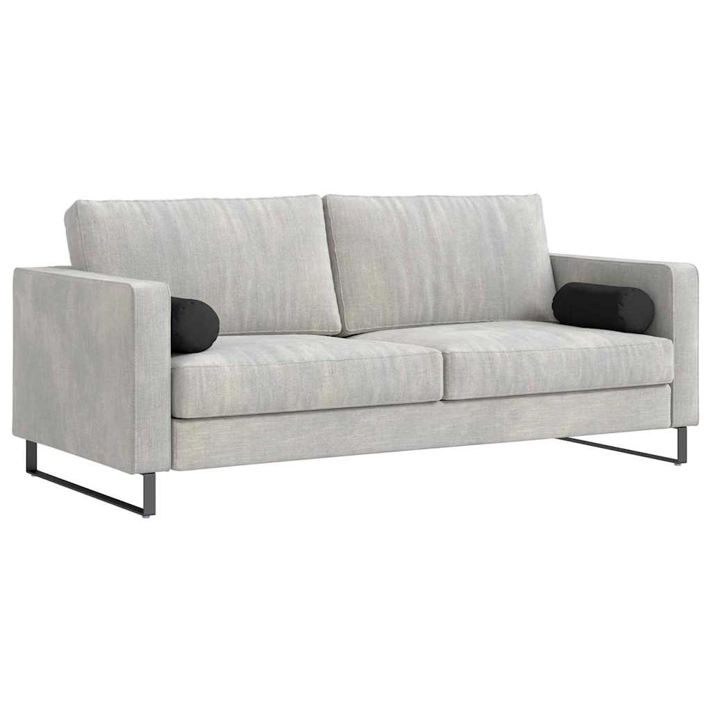 Bolsterkissen 2 Stück Taupe Ø 15 x 40 cm Mikrofaserstoff