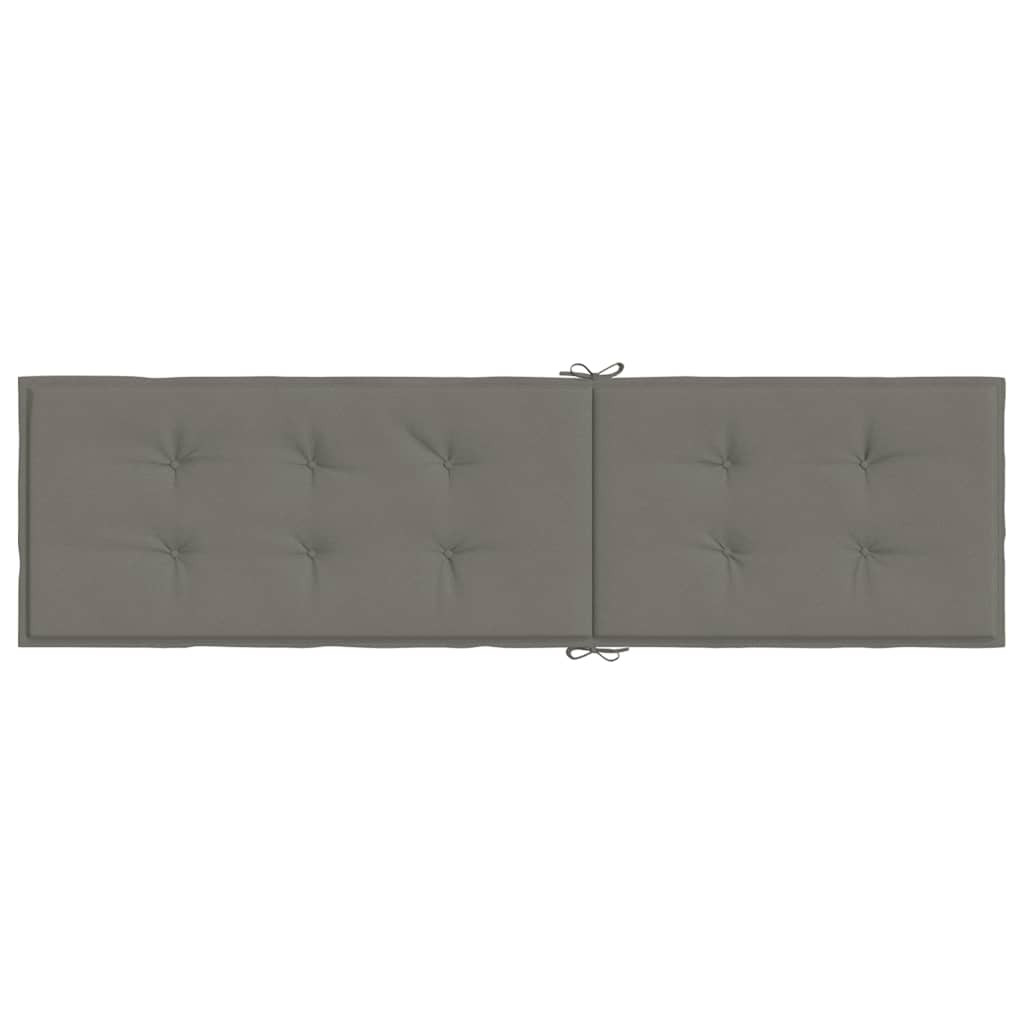 Liegestuhl-Auflage Melange Hellgrau (75+105) x 50 x 4 cm Stoff