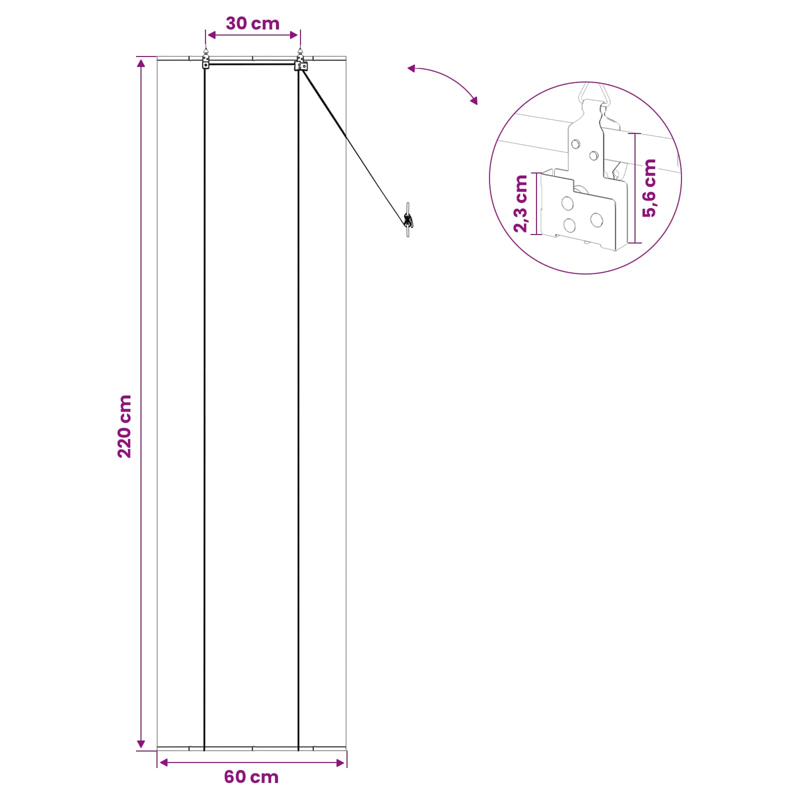 Bambusrollo Natur 80x160 cm