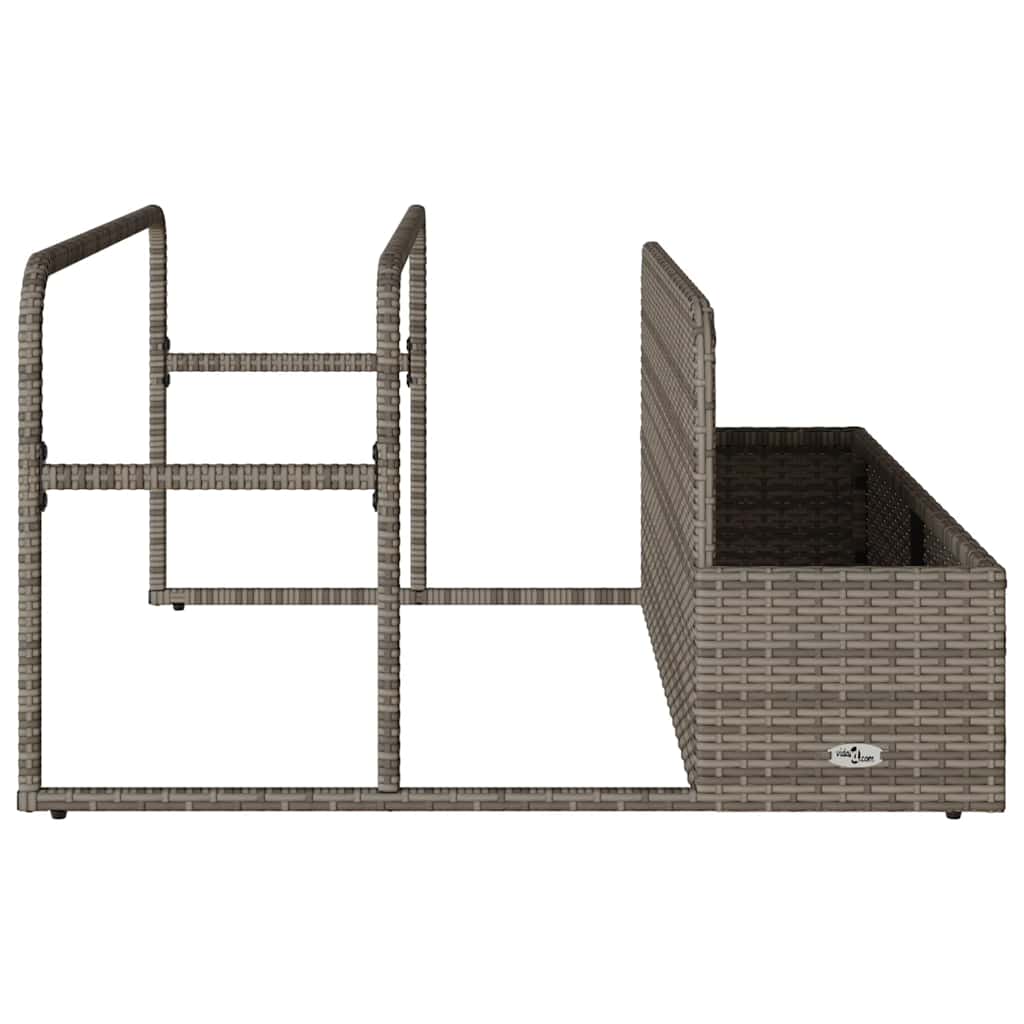 Pool Aufbewahrungsbehälter Schwarz 110x100x57 cm Poly Rattan