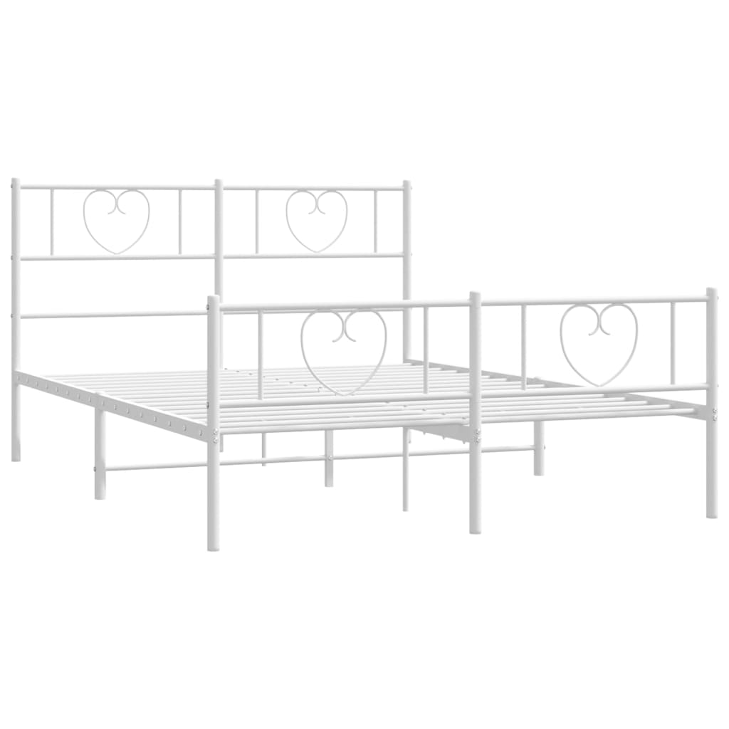 Bettgestell mit Kopfteil Metall Schwarz 100x190 cm