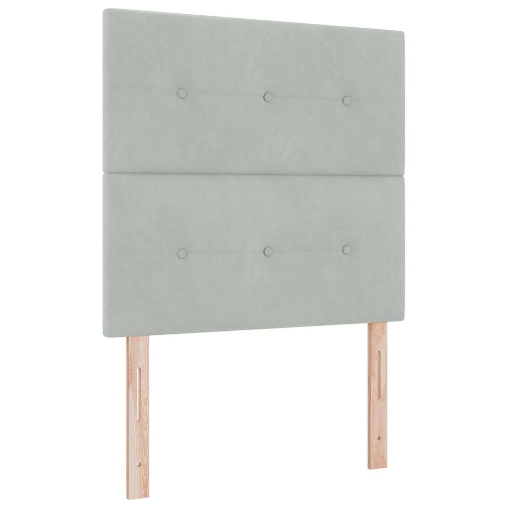 Kopfteil Hellgrau 80 cm Samt