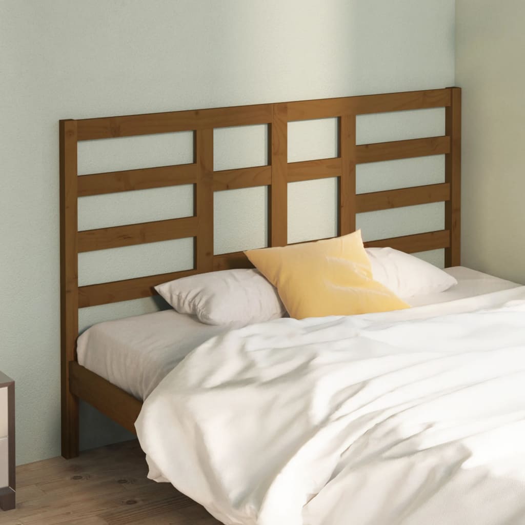Bett-Kopfteil Grau 81x4x104 cm Massivholz Kiefer