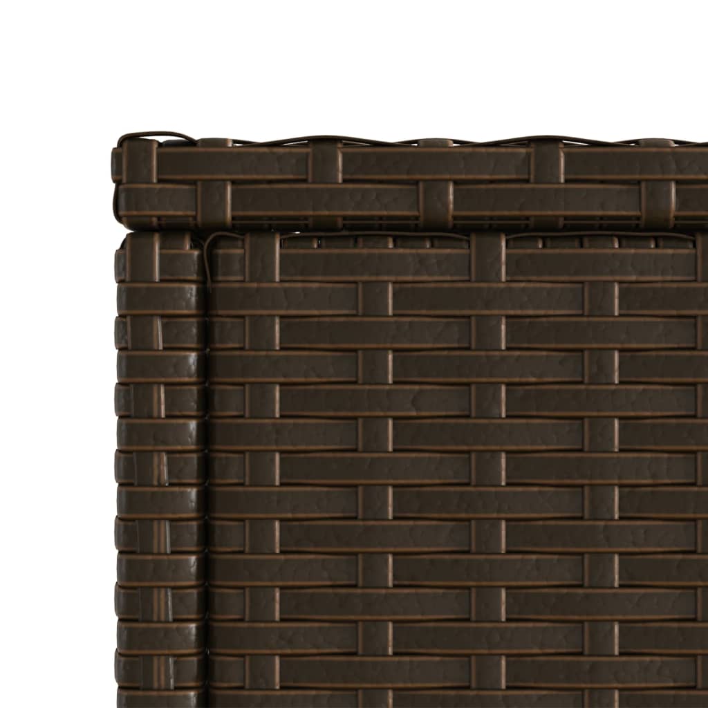 Garten-Beistelltisch mit Glasplatte Schwarz 58x27,5x55cm Rattan