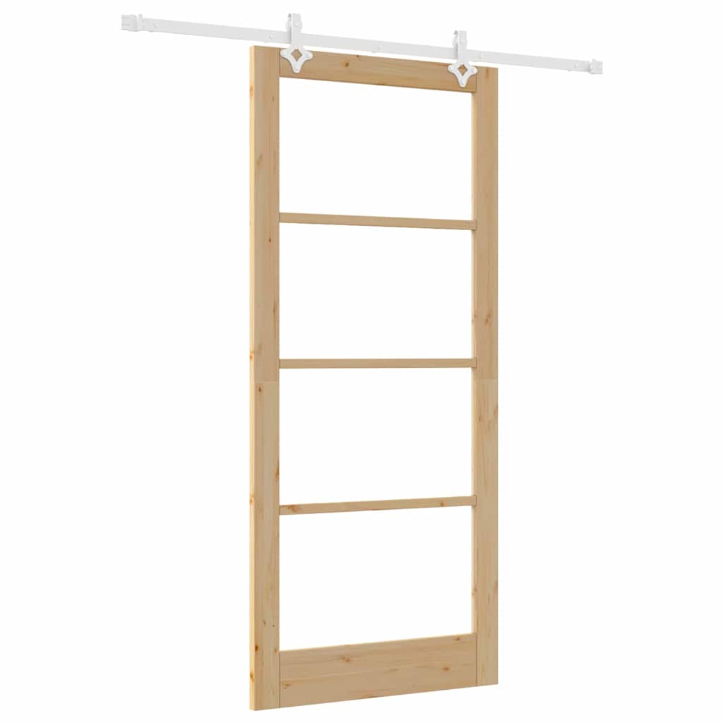 Schiebetür ORKDAL Natürlich und Schwarz 61 x 198,5 cm