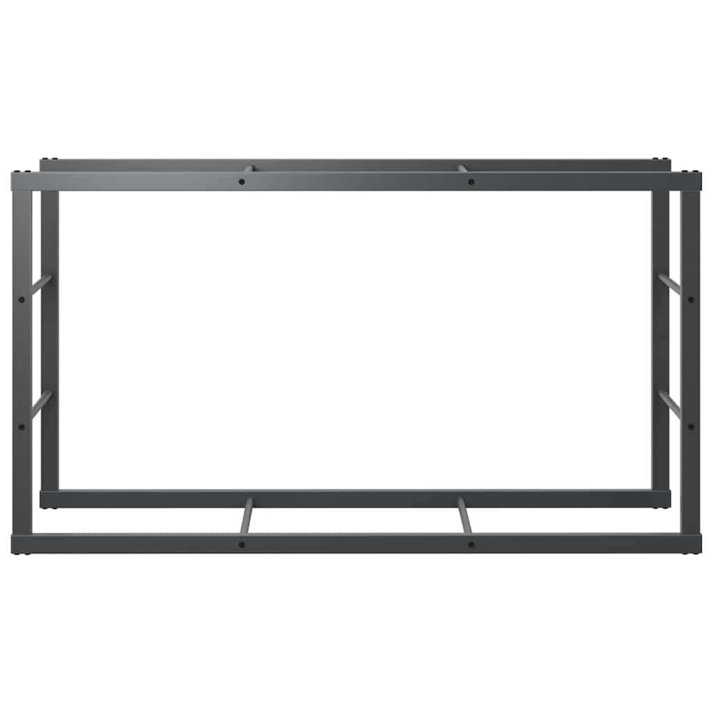Brennholzregal Schwarz 55x30x61 cm Stahl
