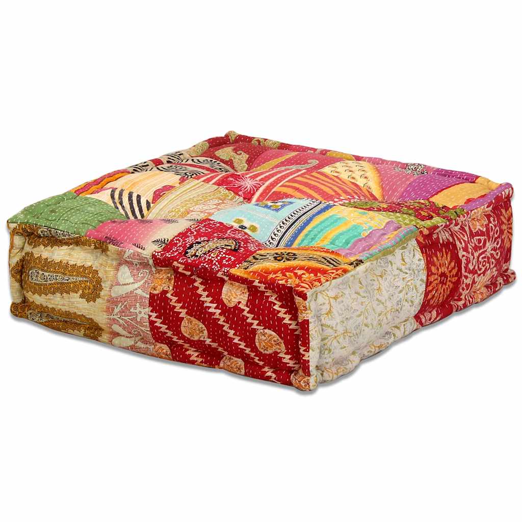 2-Sitzer Modularer Pouf Patchwork Stoff