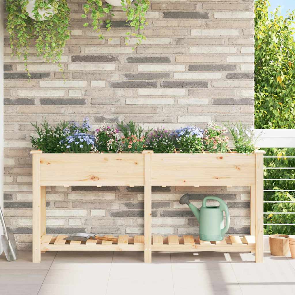 Garten-Pflanzgefäß mit Regal Beige 71 x 37 x 76,5 cm
