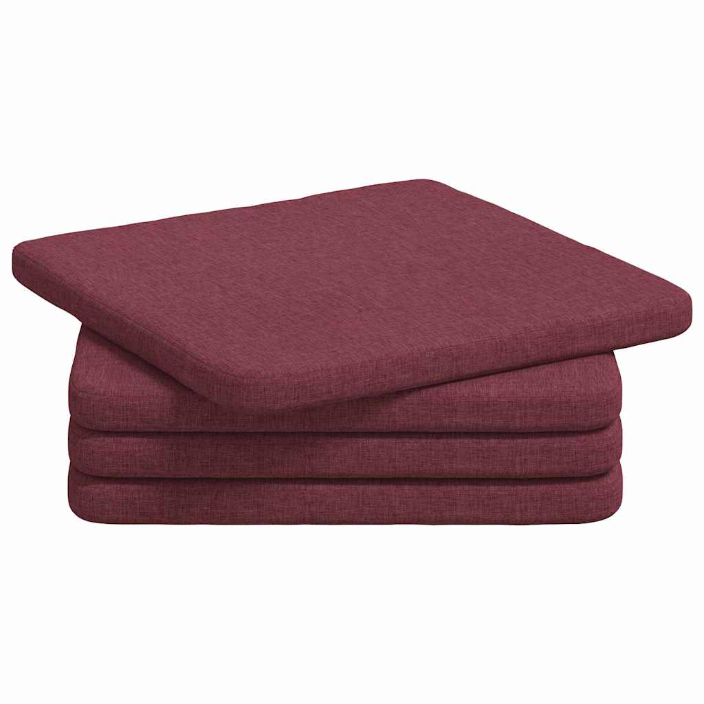 Sitzkissen 4 pcs Hellgrau 40 x 40 x 3 cm Stoff