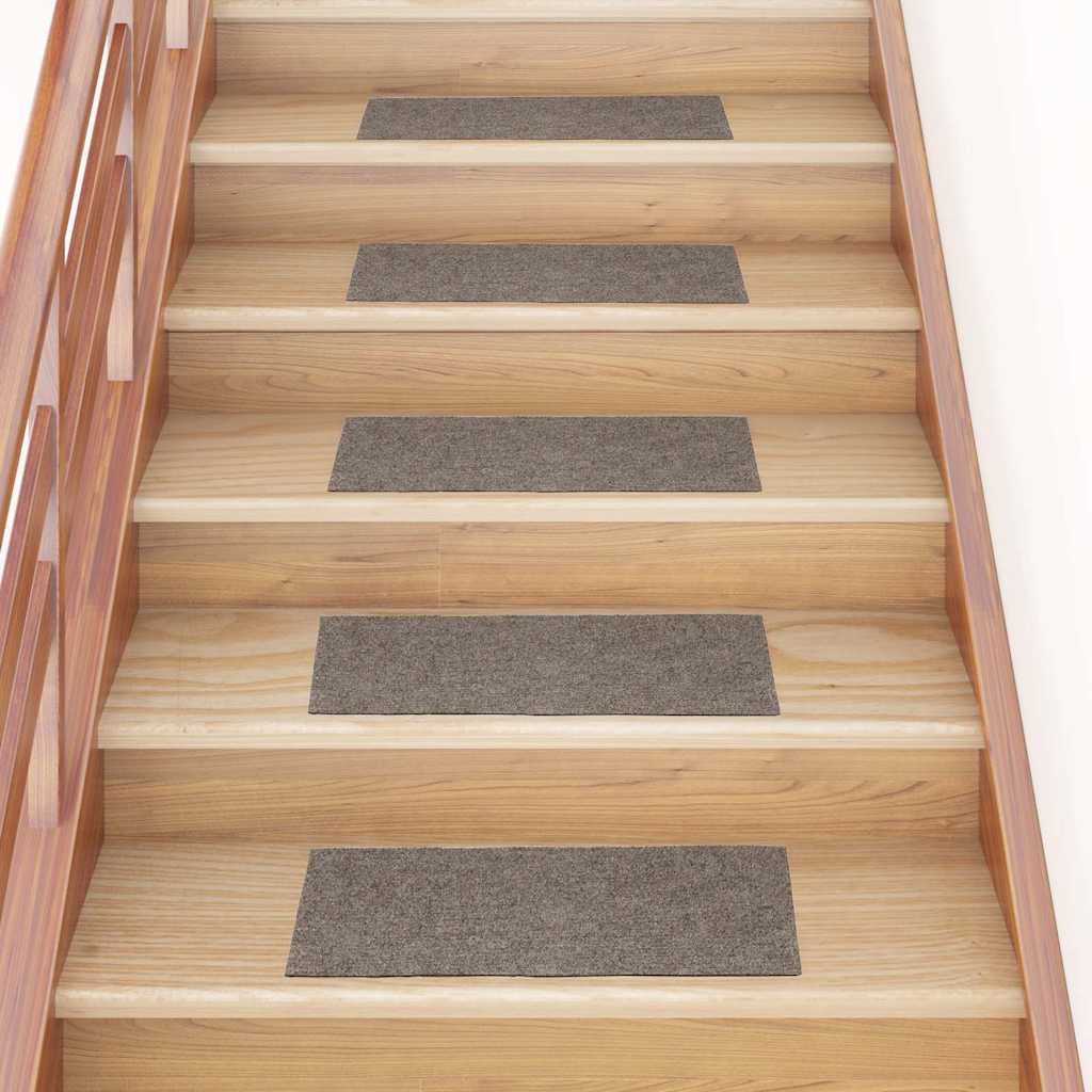 Stufenmatten Selbstklebend 15 Stk. 60x25 cm Hellbraun Rechteckig