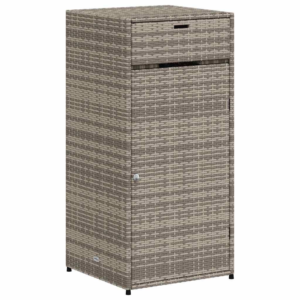 Gartenschrank Schwarz 55x55x111 cm Poly Rattan