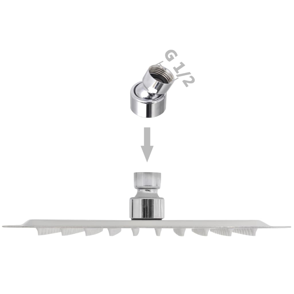 Regenbrause Edelstahl 25x25 cm Quadratisch