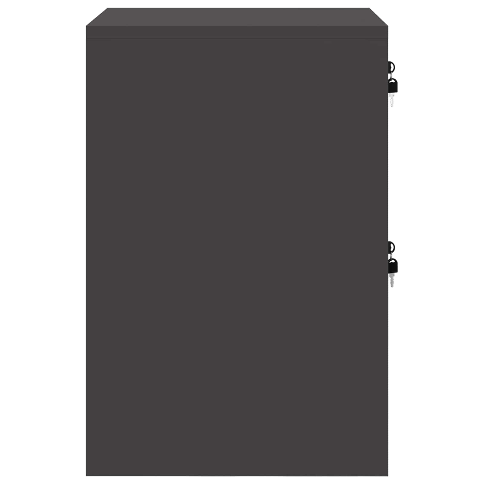 Aktenschrank 2 pcs Schwarz 44 x 50 x 139 cm Kaltgewalzter Stahl