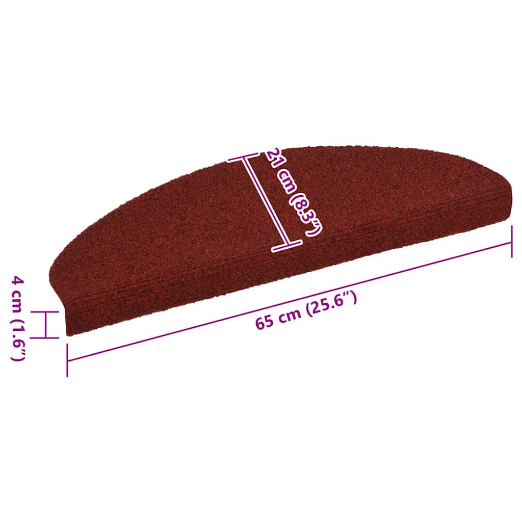 Stufenmatten Selbstklebend 15 Stk. 56x17x3 cm Hellbraun Halbrund