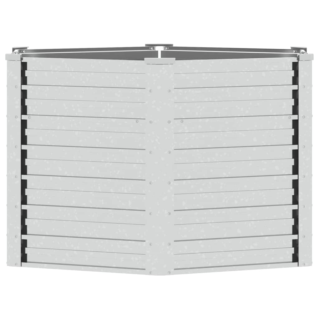 Garten-Hochbeet 129x45 cm Verzinkter Stahl Silber