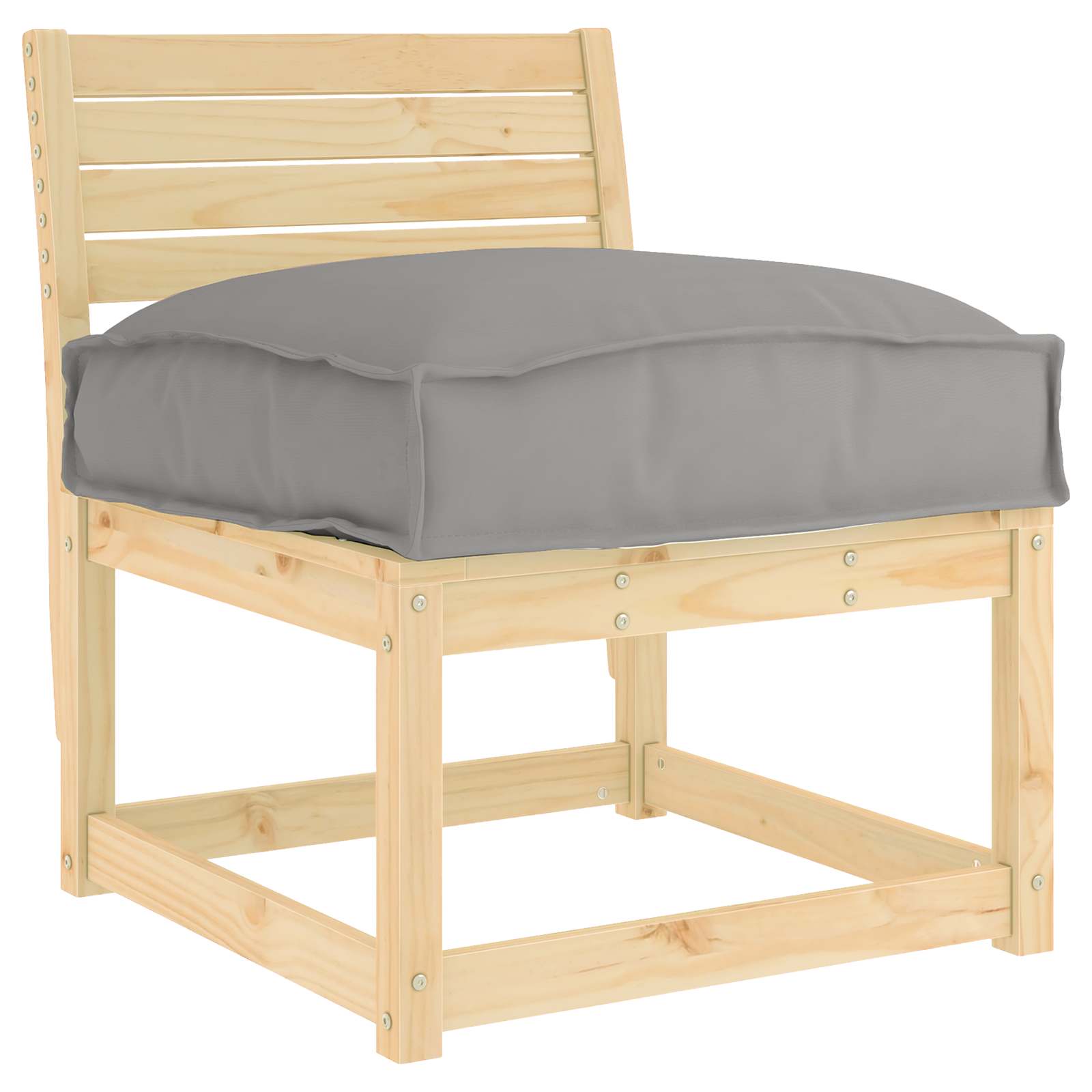 Kissen Grau 50 x 50 x 12 cm Oxford-Stoff