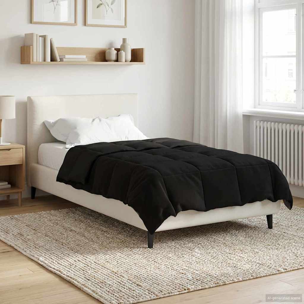Winterbettdecke Gepolstert Anthrazit 240 x 260 cm Mikrofaser