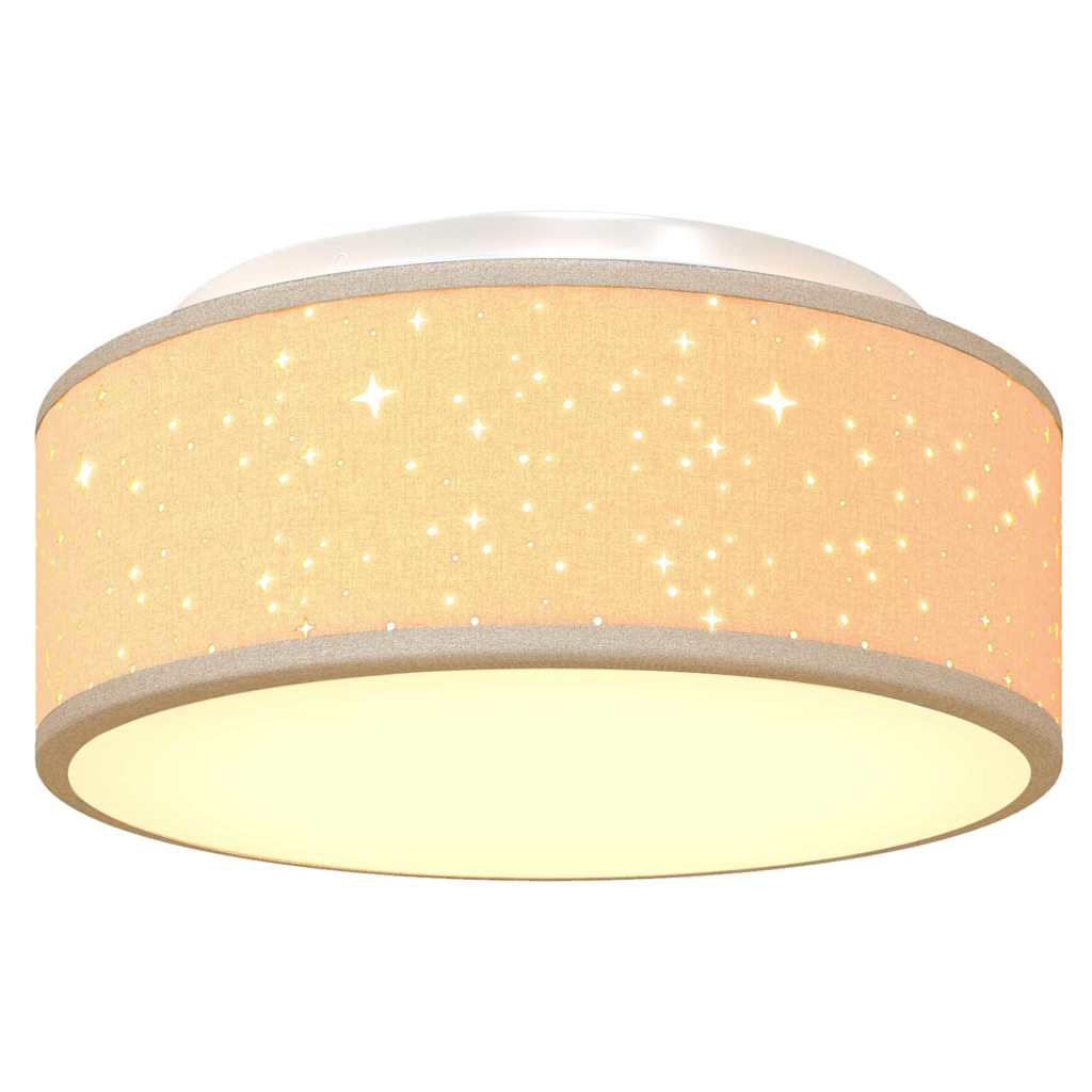 Deckenlampe mit Strahlern Schwarz 30 x 30 x 13,5 cm Stoff