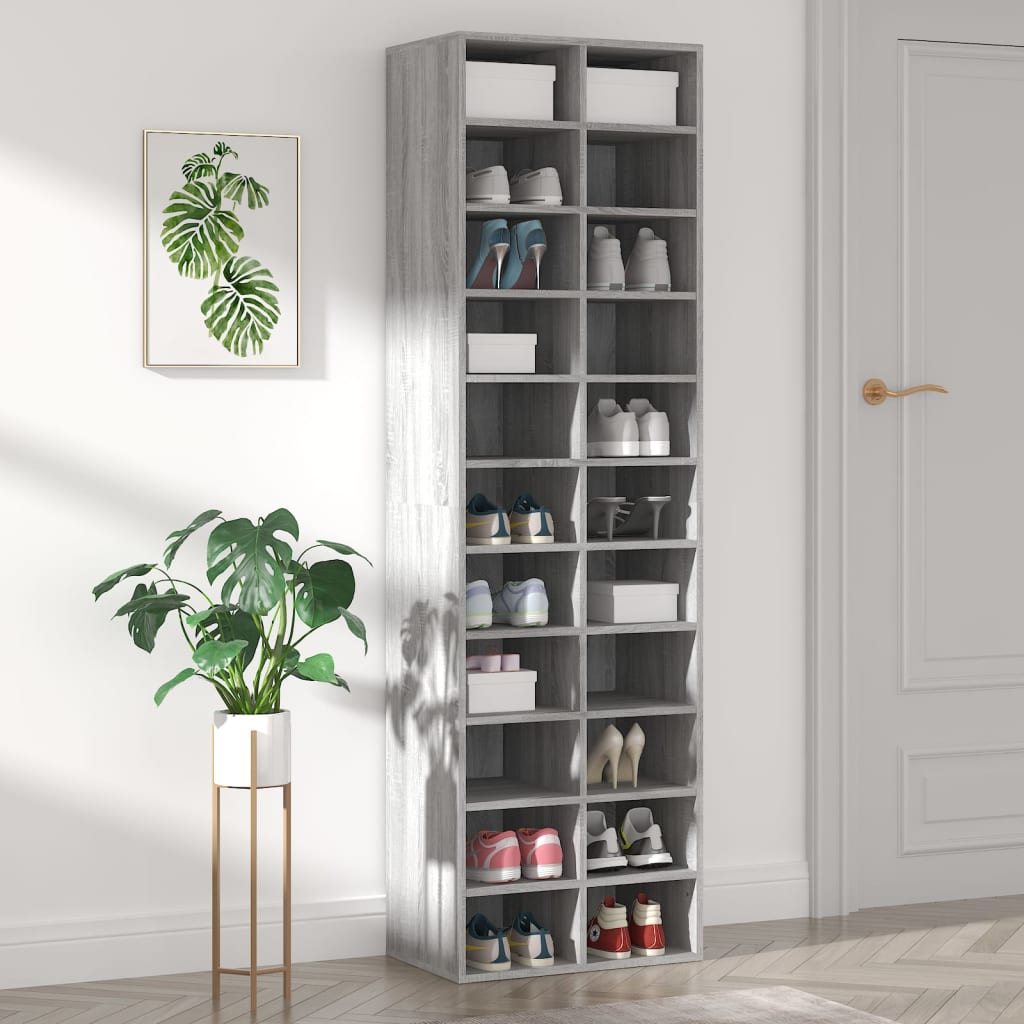 Schuhschrank Weiß 54x34x183 cm Holzwerkstoff