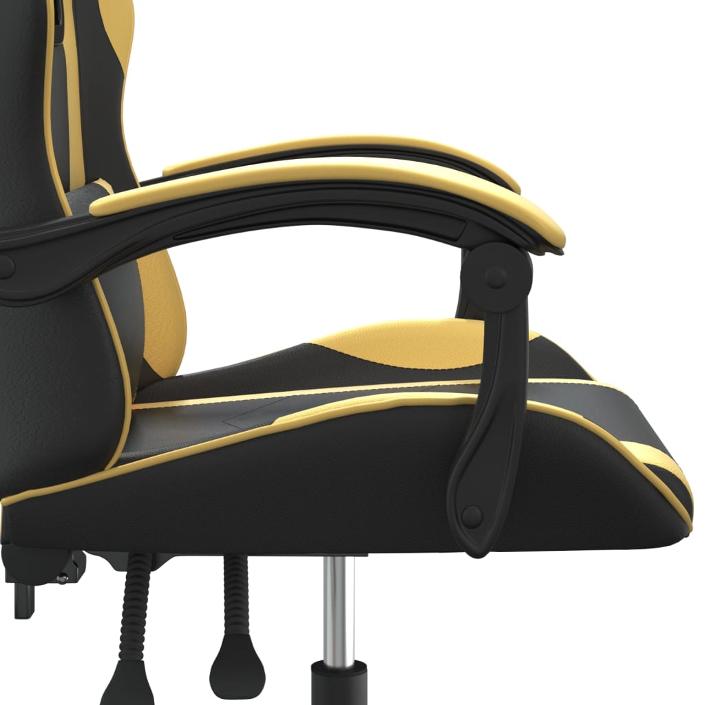 Gaming-Stuhl Drehbar Schwarz und Grün Kunstleder