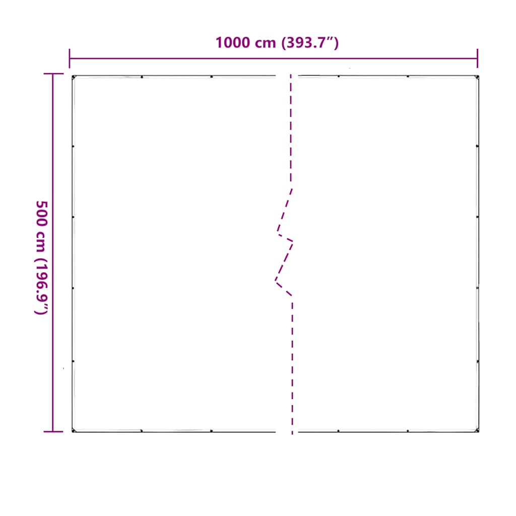 Transparente Plane mit Ösen 1x2 m PVC