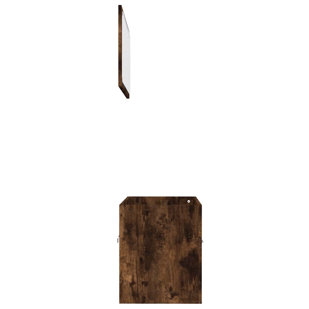 2-tlg. Badmöbel-Set Weiß Holzwerkstoff