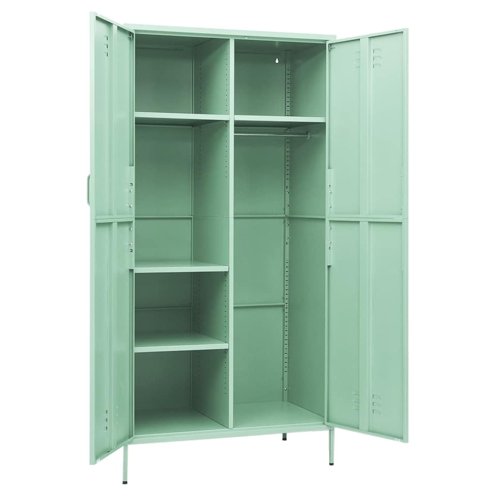 Kleiderschrank Olivgrün 90x50x180 cm Stahl