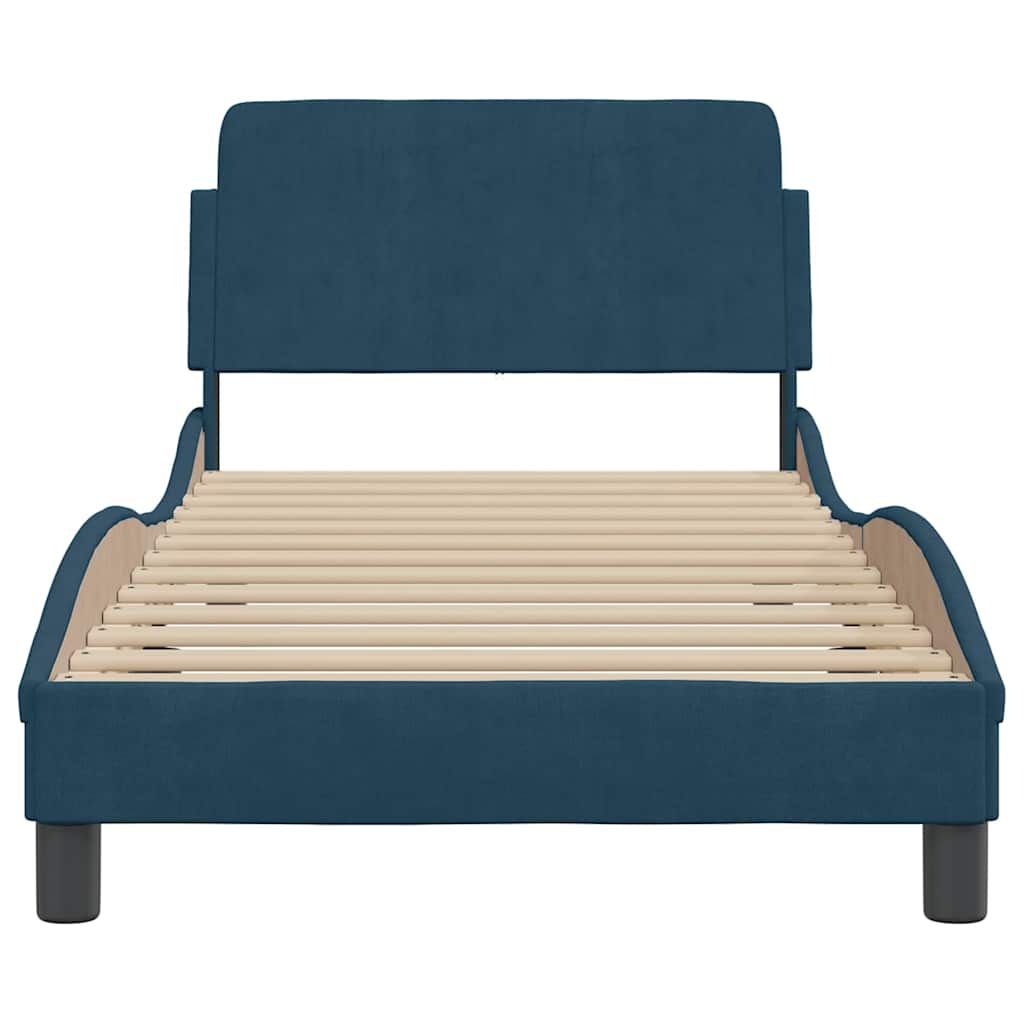 Bettgestell "Dover" Hellgrau 80x200 cm Samt