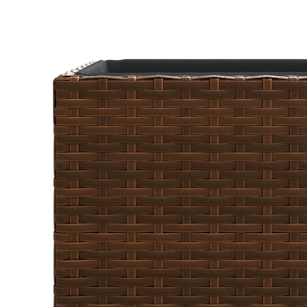 Pflanzkübel 2 Stk. Schwarz 40x40x80 cm Poly Rattan