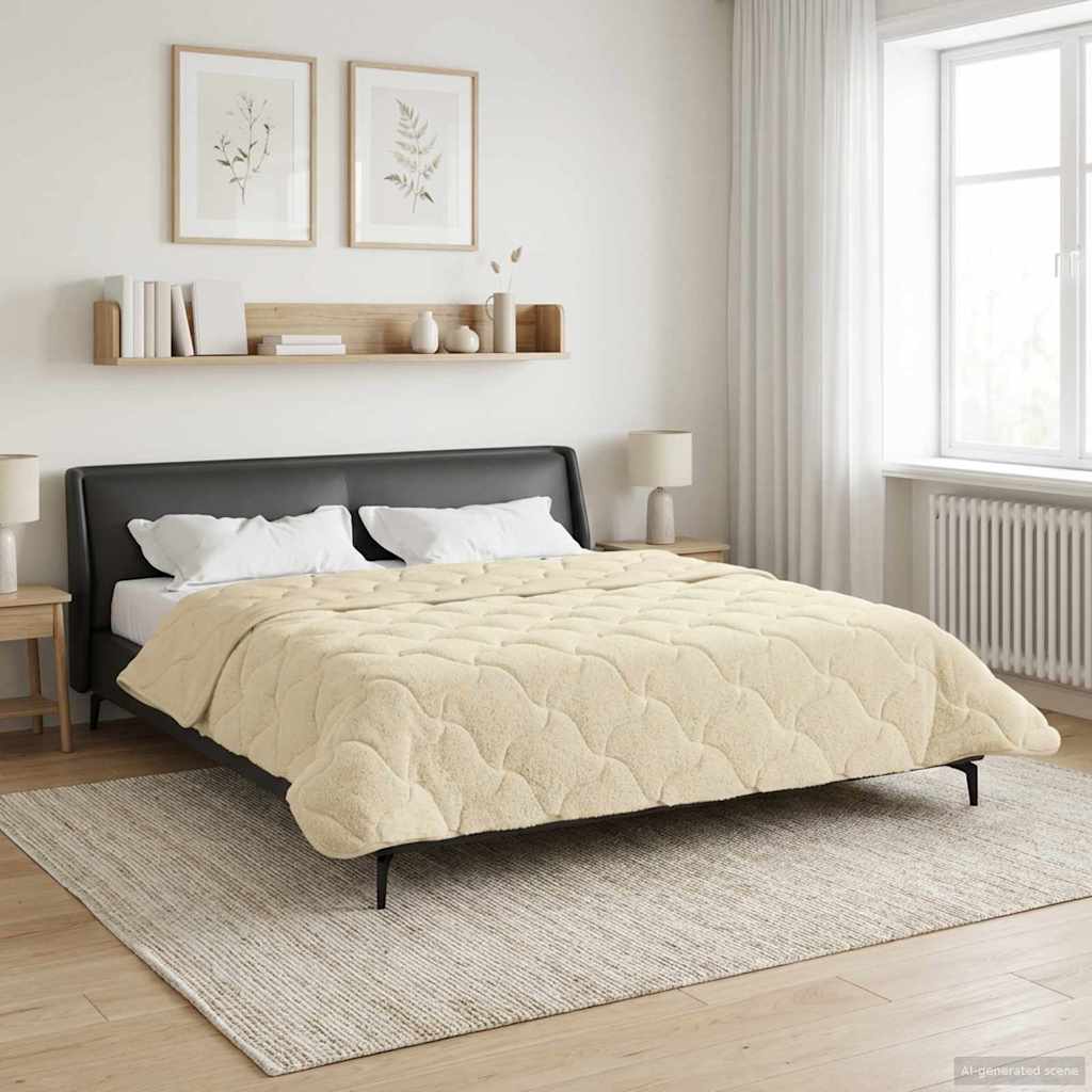 Winterbettdecke Gepolstert Anthrazit 135 x 200 cm