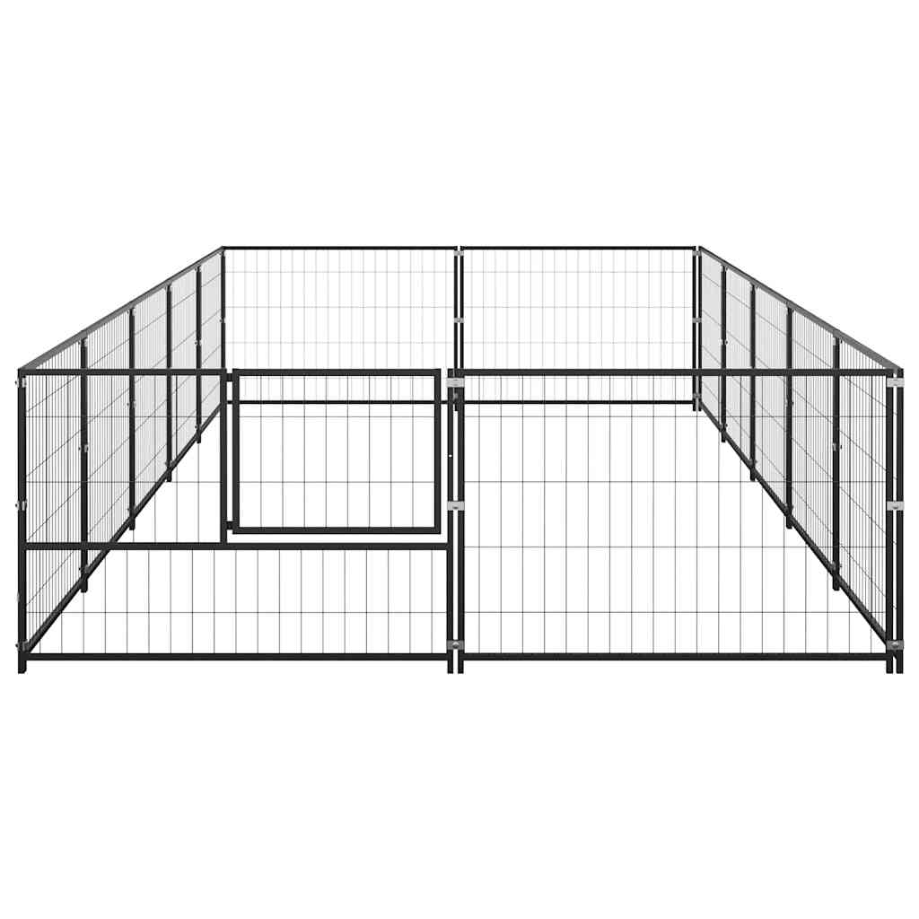 Hundezwinger Schwarz 4 m² Stahl