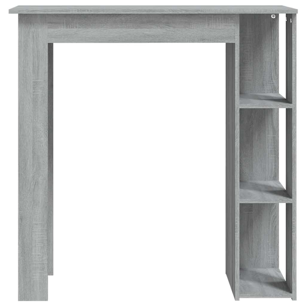 Bartisch mit Regal Weiß 102x50x103,5 cm Holzwerkstoff