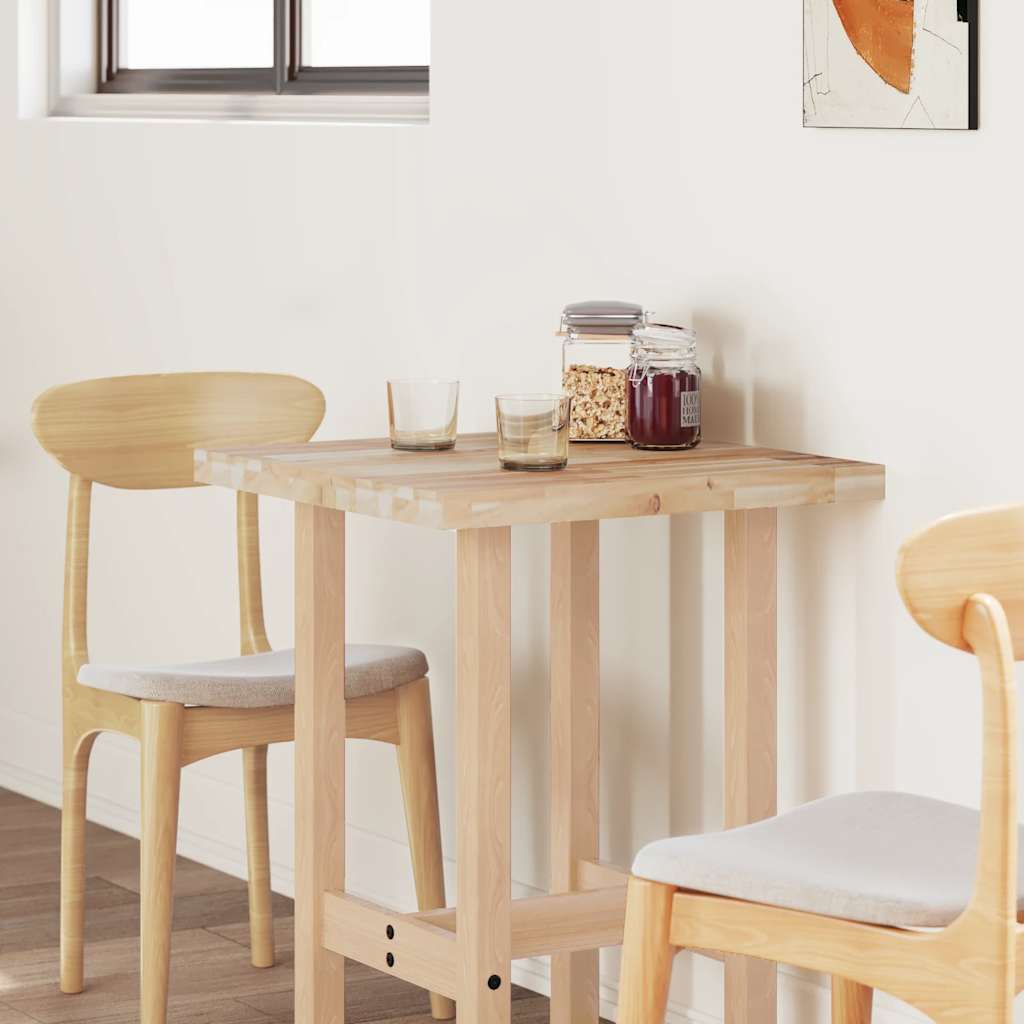 Tischplatte Rechteckig 60x50x2 cm Massivholz Akazie