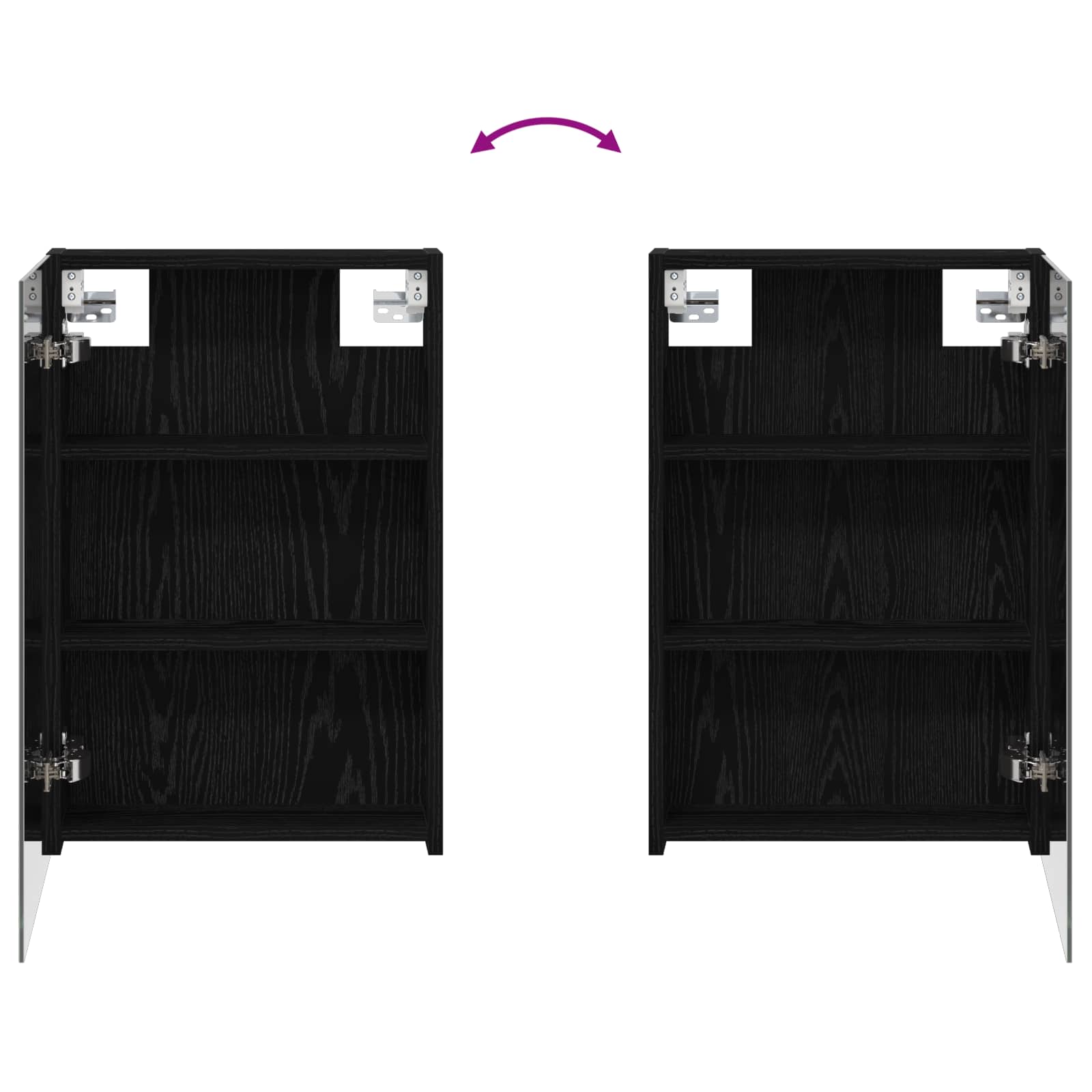 Badezimmerschrank-Set 3 pcs 80 x 10,5 x 50 cm Holzwerkstoff