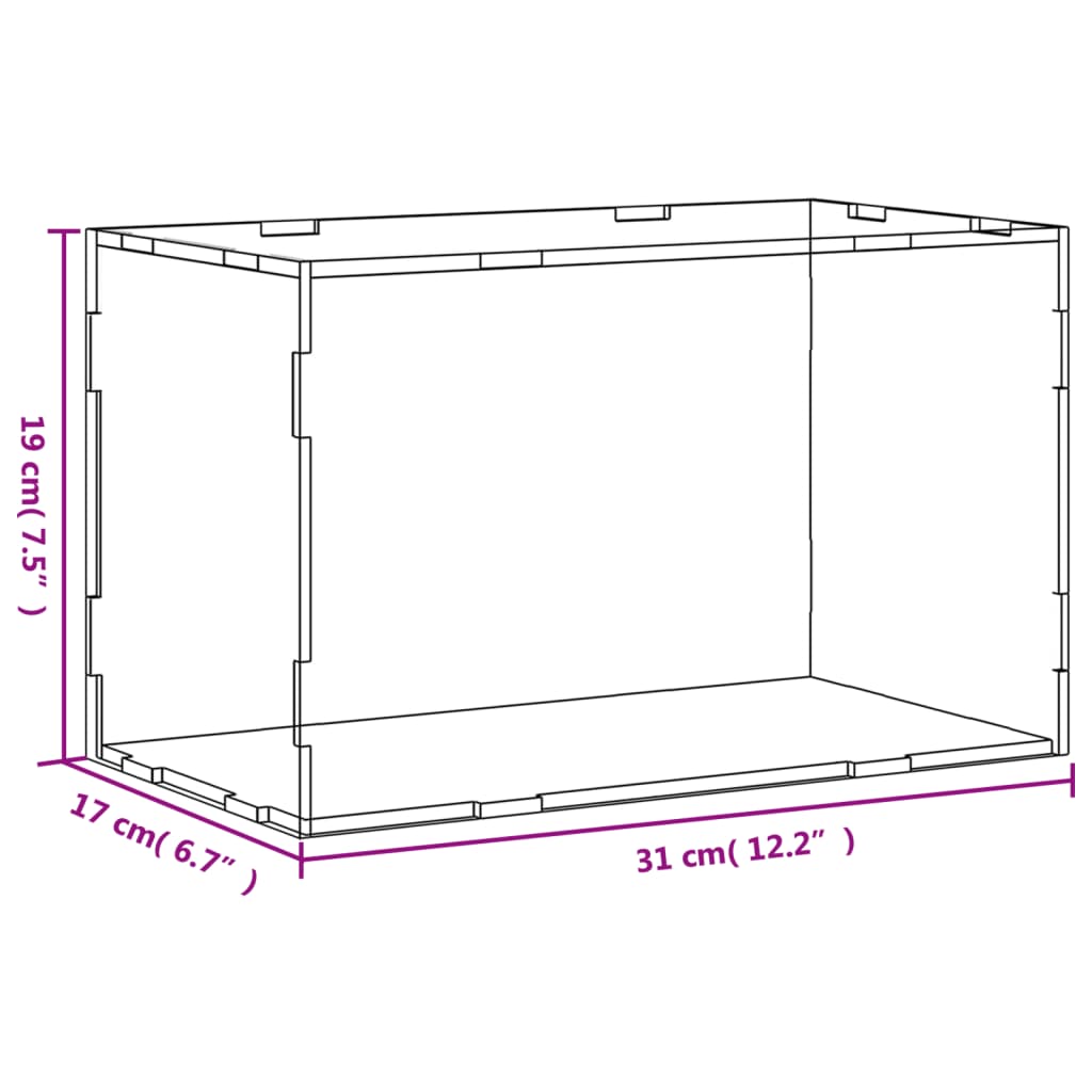 Displaybox Transparent 14x14x22 cm Acryl