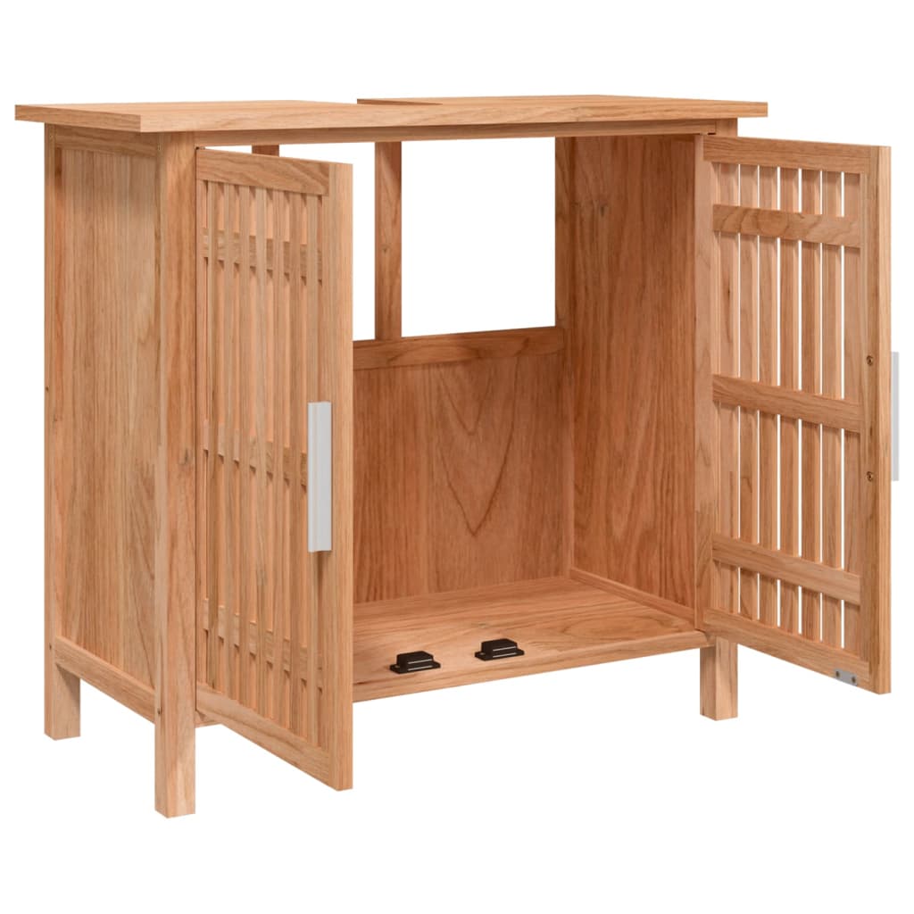 Badschrank 42x29x82 cm Massivholz Nussbaum