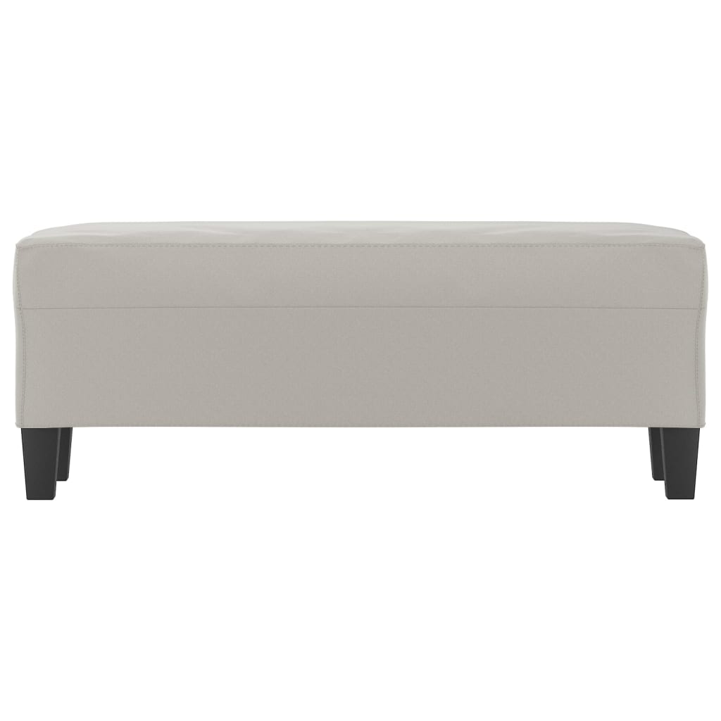 Sitzbank Hellgrau 70x35x41 cm Mikrofasergewebe