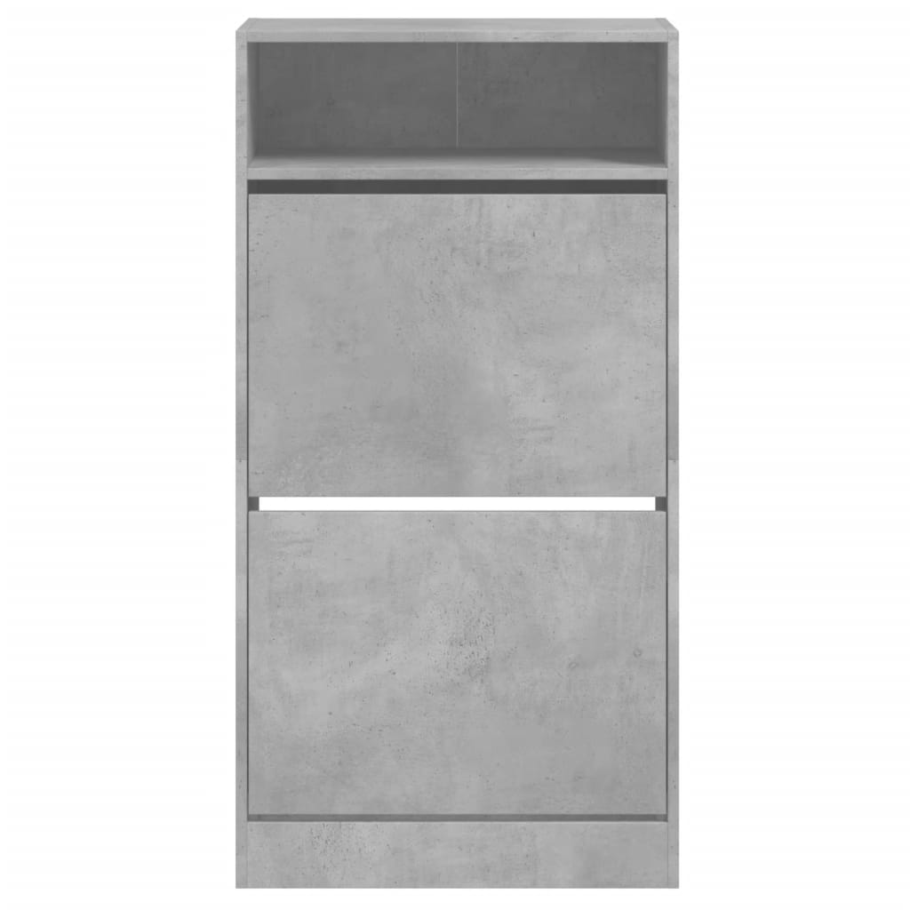 Schuhschrank mit 2 Klappen Weiß 80x34x116 cm