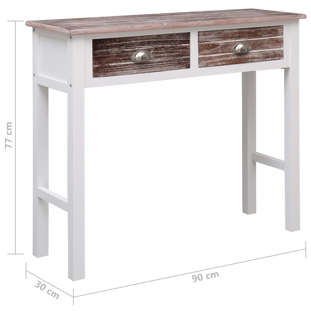 Konsolentisch Grau 90×30×77 cm Holz