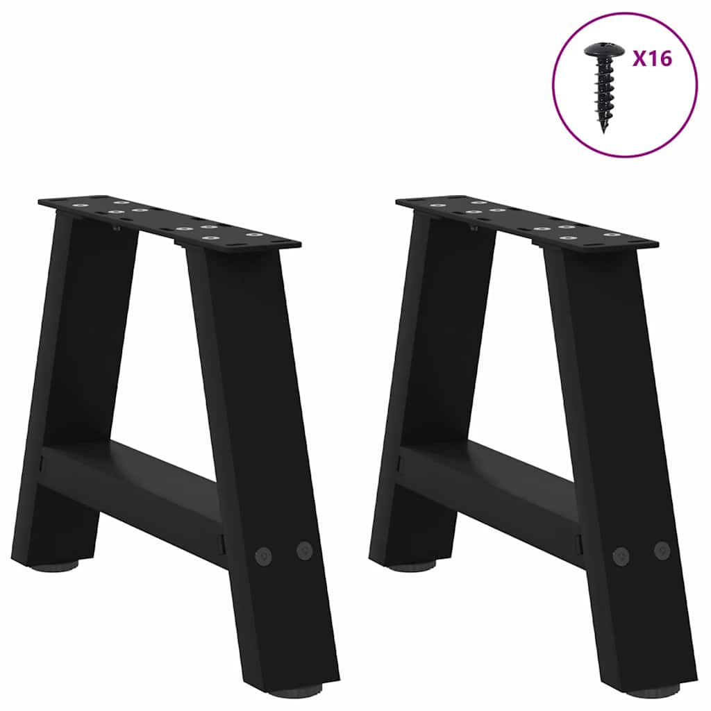 Couchtischbeine A-Form 2 Stk. 30x(30-31) cm Stahl