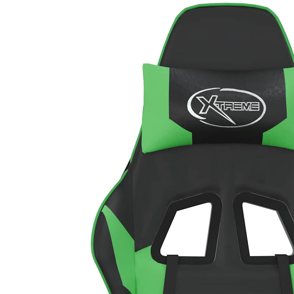 Gaming-Stuhl mit Massagefunktion Schwarz und Blau Kunstleder