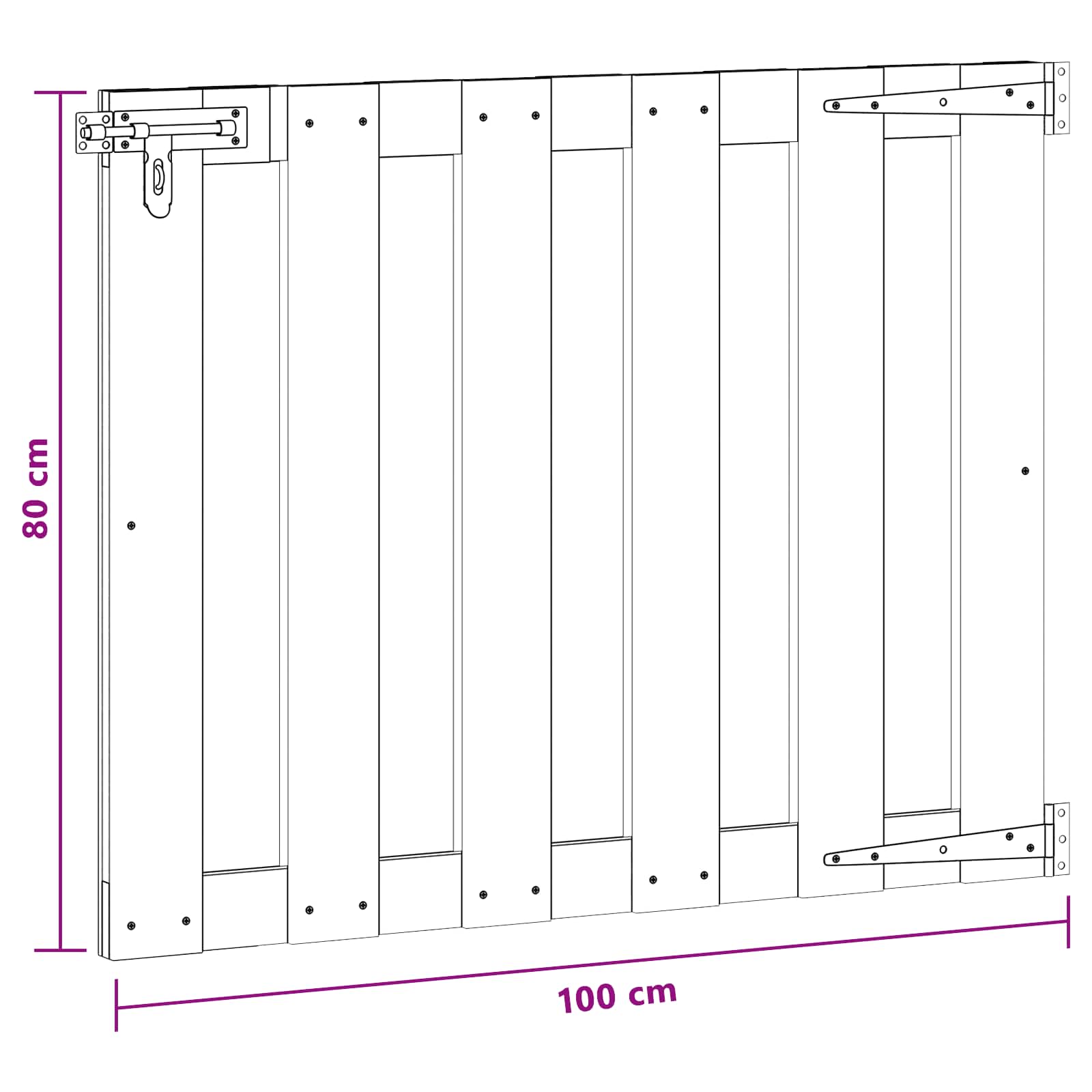 Gartentor WPC 100x112 cm Grau