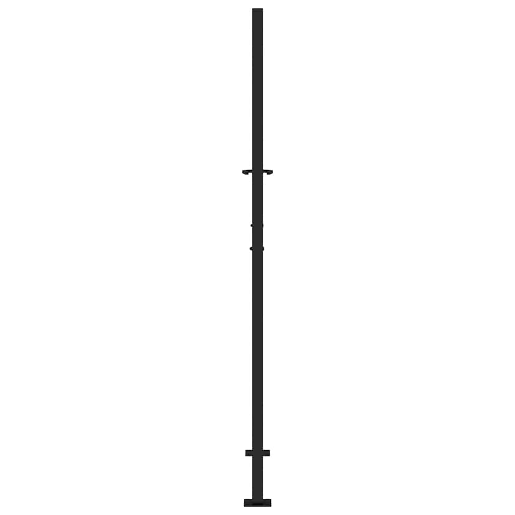 Gartentor Schwarz 100x100 cm Stahl Lichtdesign