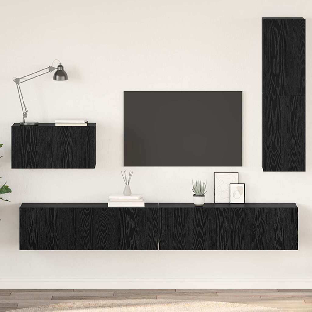 4-tlg. TV-Schrank-Set Sonoma-Eiche Holzwerkstoff